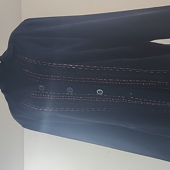 J. Jill Jackets & Blazers - J Jill Fine Black Corduroy Embroidered Coat Fall Colors XLT GUC